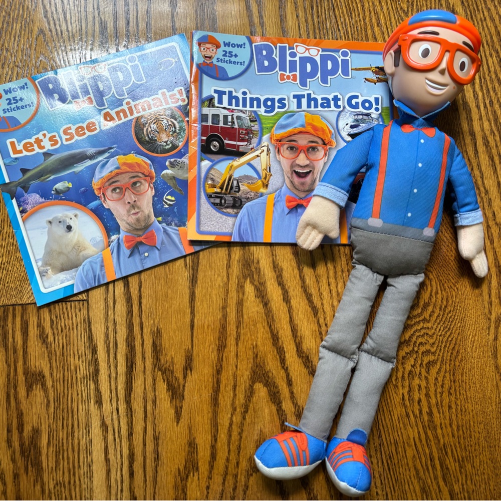 Blippi Plush Doll with Books - Picture 3 of 6